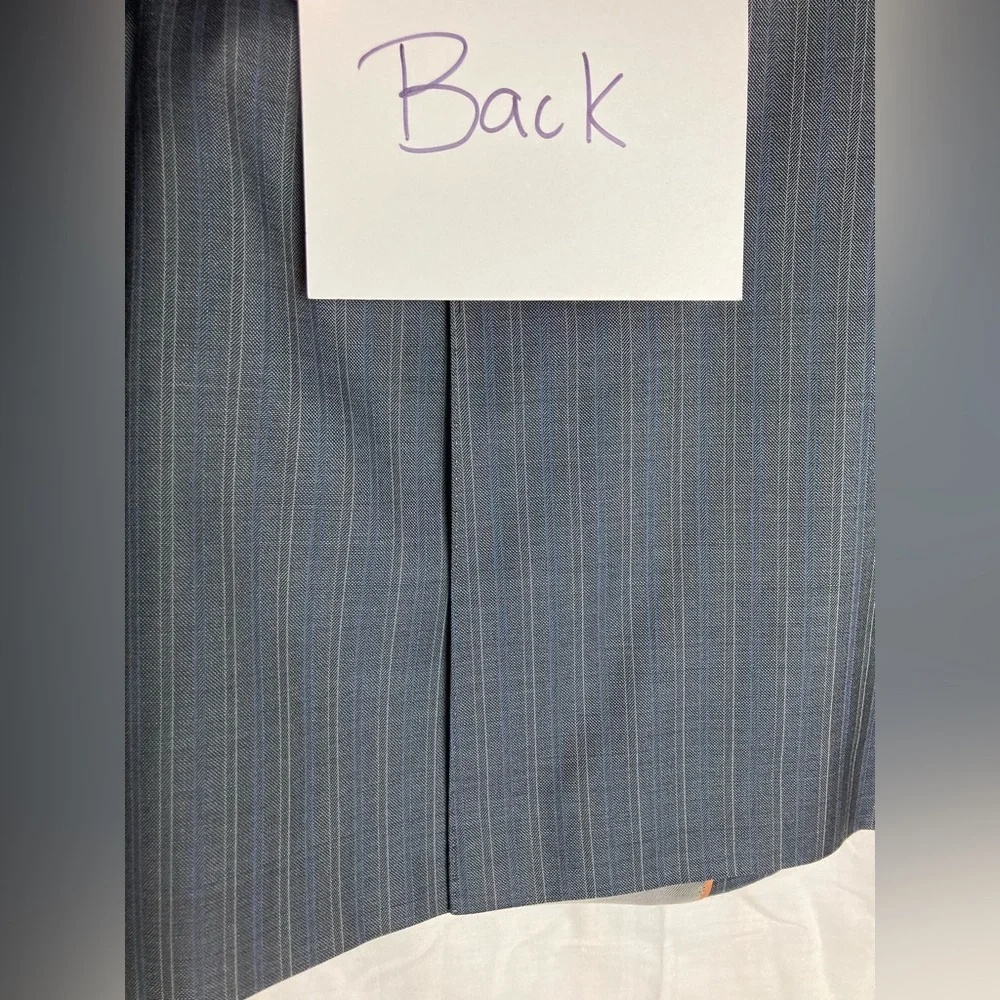 Tiglio luxe silk and wool Charcoal Pinstripe Blazer